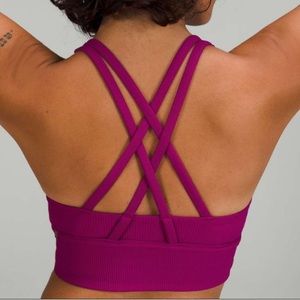 NWT lululemon Energy Ribbed Longline Bra Medium Support, B–D Cups